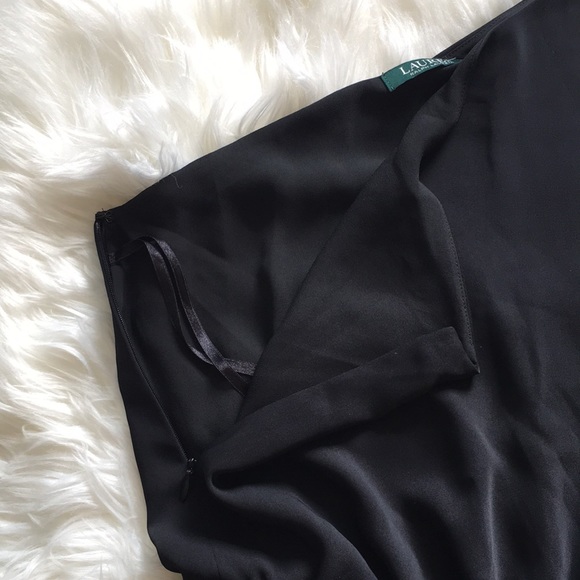 NWT Lauren Ralph Lauren Black One Shoulder Jumpsuit - Picture 6 of 16